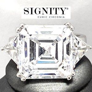 925 Sterling Silver, Signity Diamond CZ Ring